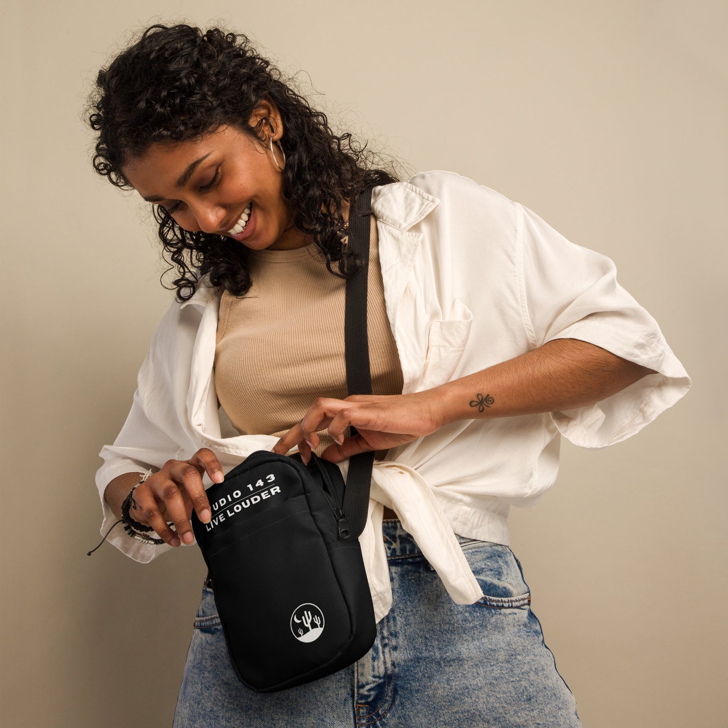 "Live Louder" Utility Crossbody Bag