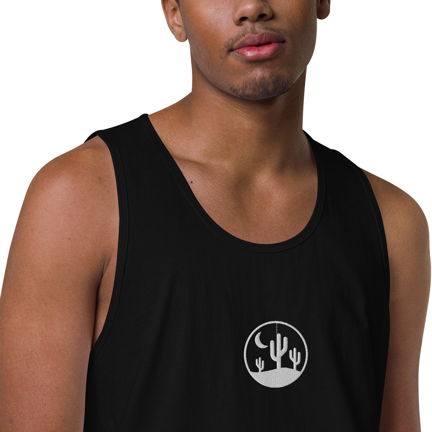 143 Men’s Embroidered Premium Tank Top