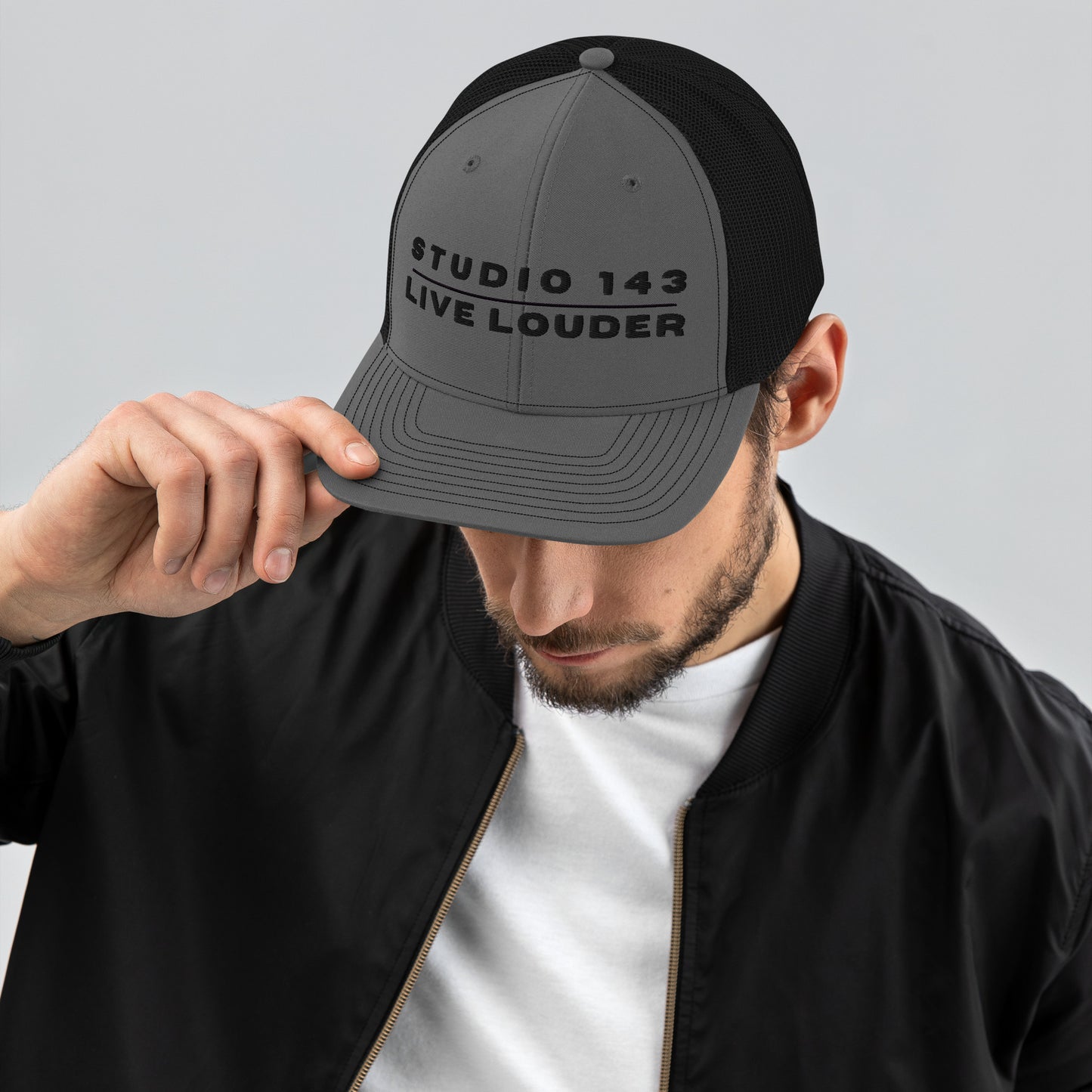 "Live Louder" Embroidered Trucker Cap